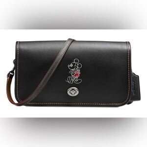 DISNEY X COACH Limited Edition Mickey Mouse Penny Leather Crossbody Bag F59374